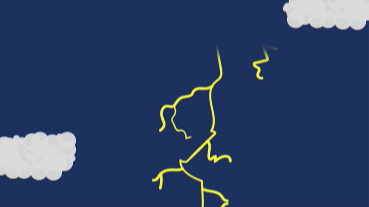 電光衝向天上