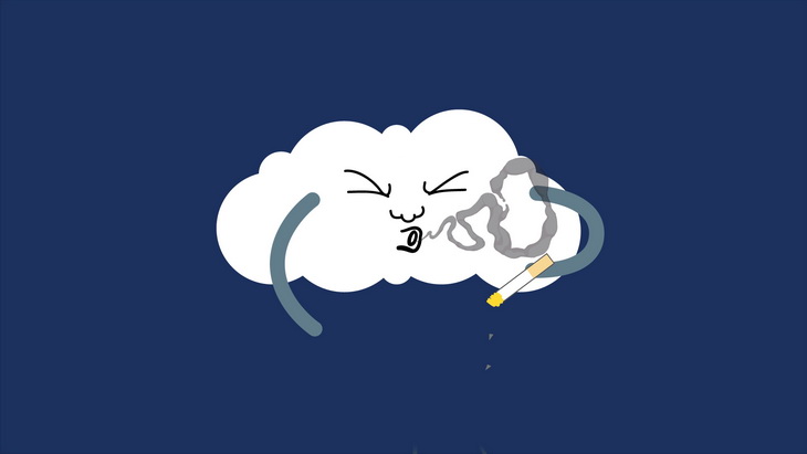 雲大叔在天上抽煙